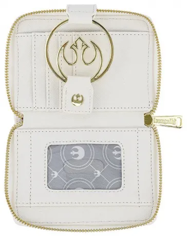 Portefeuille zippé Rebel Blanc Or Loungefly