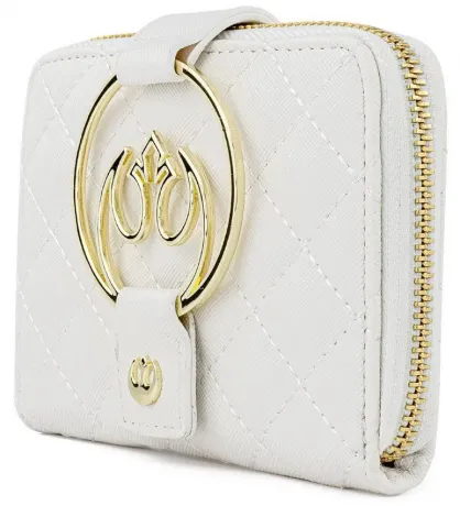 Portefeuille zippé Rebel Blanc Or Loungefly