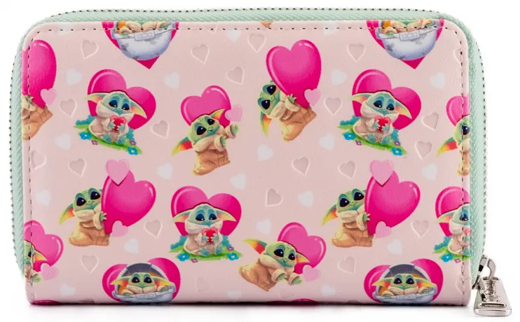 Portefeuille zippé Grogu Saint-Valentin (Mandalorian) Loungefly