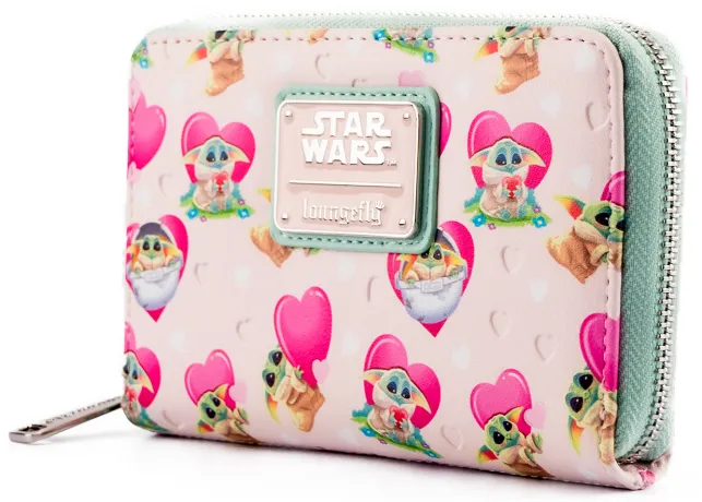Portefeuille zippé Grogu Saint-Valentin (Mandalorian) Loungefly