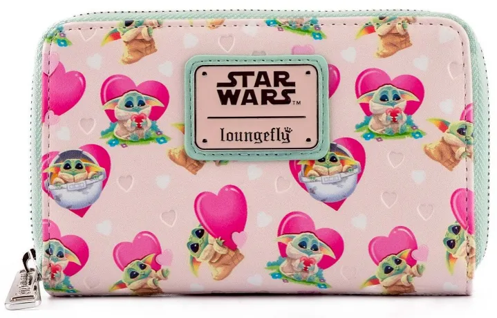Portefeuille zippé Grogu Saint-Valentin (Mandalorian) Loungefly