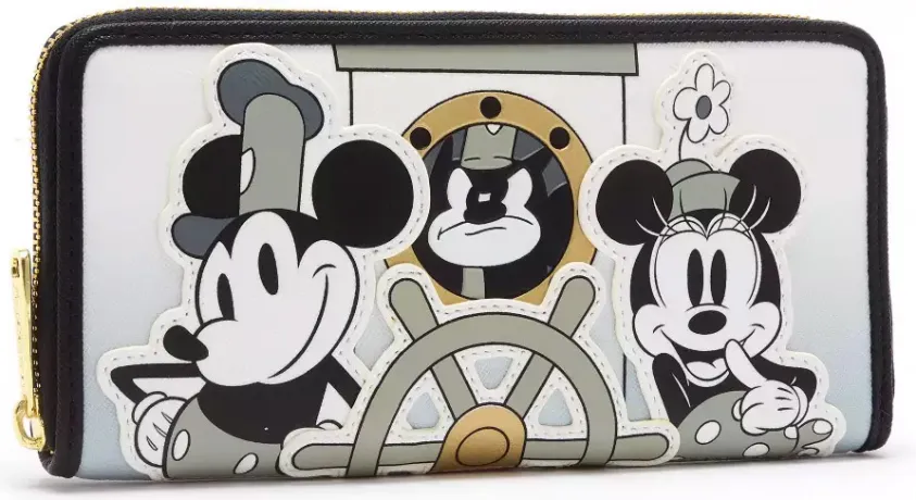 Portefeuille zippé Steamboat Willie Loungefly