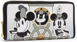 Portefeuille zippé Steamboat Willie Loungefly