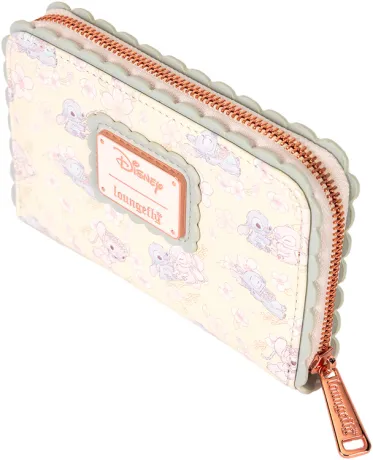 Portefeuille zippé Stitch &amp; Angel Fleur de cerisier Loungefly