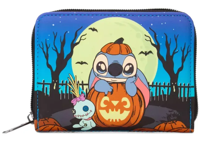Portefeuille zippé Stitch Citrouille Glow Loungefly