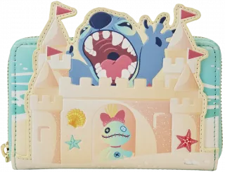 Portefeuille zippé Stitch dans le Château de Sable Surprise Loungefly