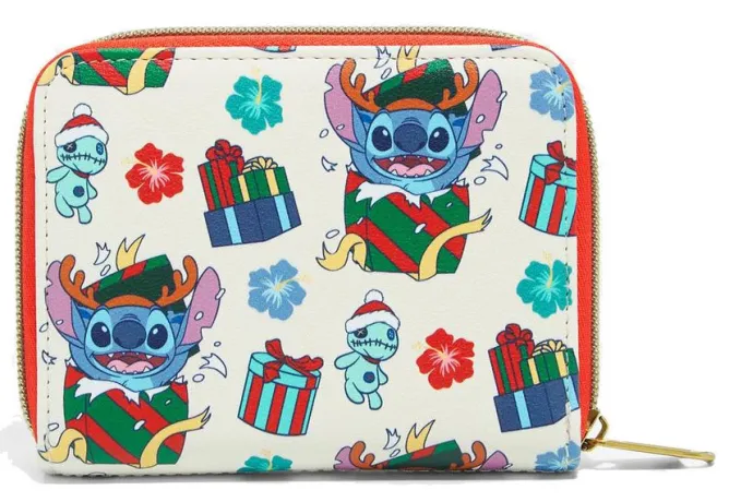 Portefeuille zippé Stitch Cadeaux de Noël Loungefly