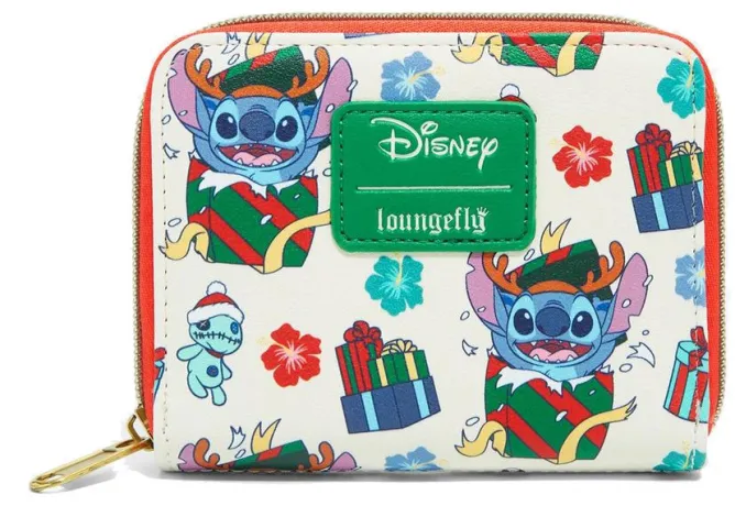 Portefeuille zippé Stitch Cadeaux de Noël Loungefly