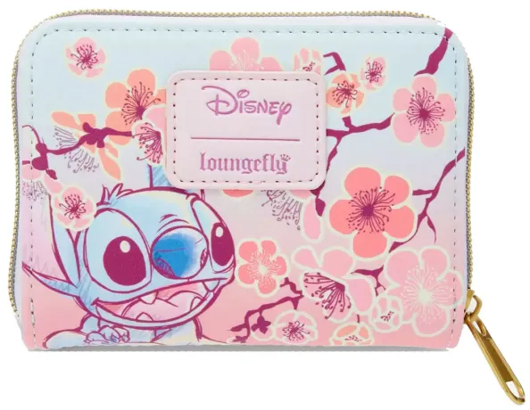 Portefeuille zippé Stitch &amp; Scrump Fleurs de cerisier Loungefly