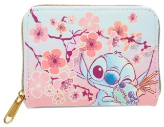 Portefeuille zippé Stitch &amp; Scrump Fleurs de cerisier Loungefly