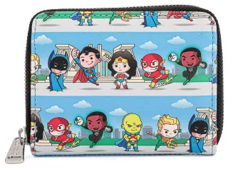 Portefeuille zippé Super Héros DC Comics Chibi Loungefly