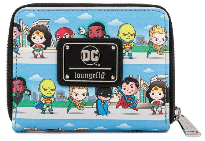 Portefeuille zippé Super Héros DC Comics Chibi Loungefly