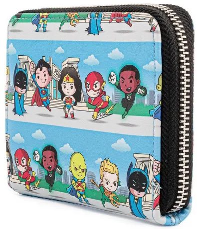 Portefeuille zippé Super Héros DC Comics Chibi Loungefly