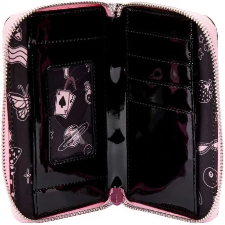 Portefeuille zippé Tatouages Impression Intégrale Loungefly