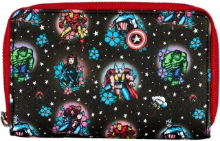 Portefeuille zippé Tatouage Floral Loungefly