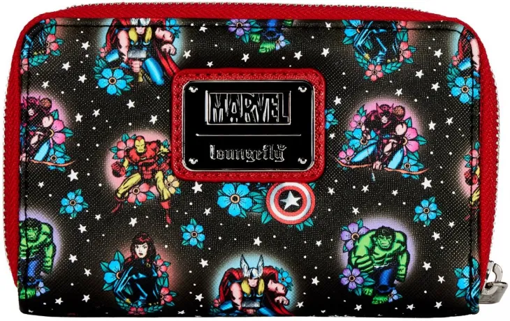 Portefeuille zippé Tatouage Floral Loungefly