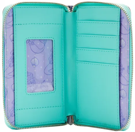Portefeuille zippé La Petite Sirène Princesse Scène Loungefly