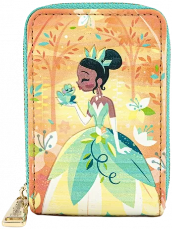 Portefeuille Accordéon Tiana et Naveen s&#039;embrassent Loungefly