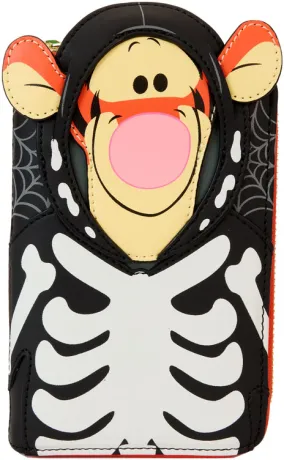 Portefeuille zippé Tigrou Squelette Cosplay Glow Loungefly
