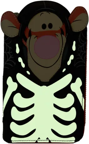 Portefeuille zippé Tigrou Squelette Cosplay Glow Loungefly