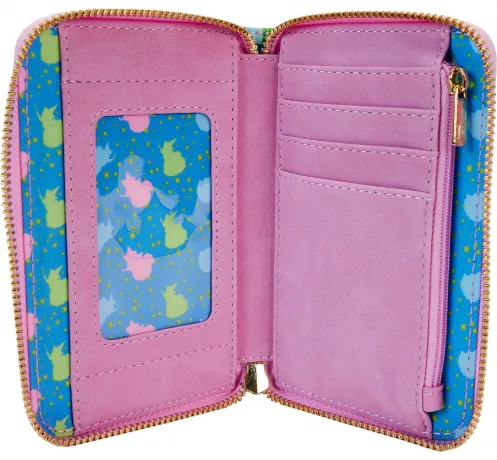 Portefeuille zippé Trois Bonnes Fées Château Vitrail Loungefly