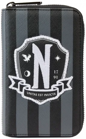 Portefeuille zippé Mercredi Addams Uniforme de la Nevermore Academy Loungefly