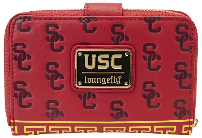 Portefeuille zippé USC Trojans Cardinal SC Interlock Logo Loungefly