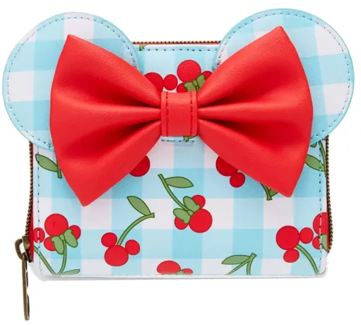 Portefeuille zippé Vichy Cerise Loungefly