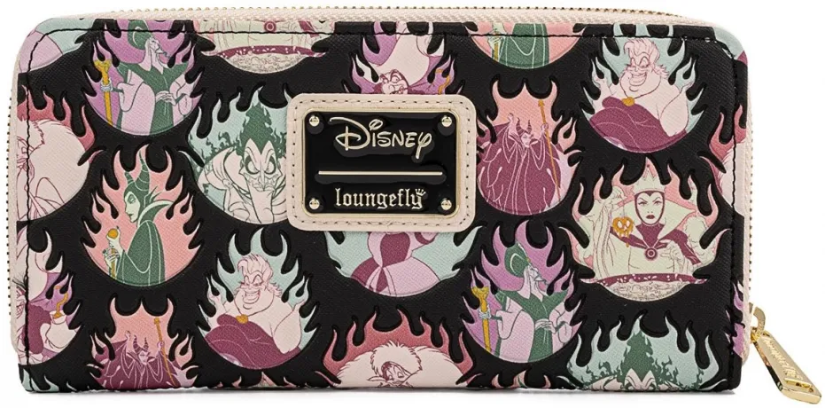 Portefeuille zippé Flammes Pastel Impression Intégrale Loungefly