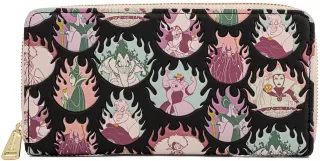 Portefeuille zippé Flammes Pastel Impression Intégrale Loungefly