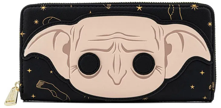 Portefeuille Zippé Harry Potter - Pochette Grand Accessoire 20,3x12,7 Cm, 4 Emplacements Cartes, Licence Officielle Warner Bros