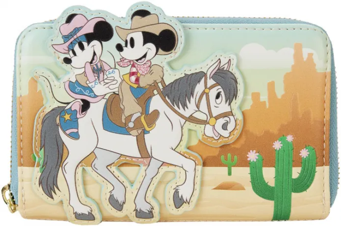 Portefeuille zippé Western Mickey &amp; Minnie Mouse Loungefly