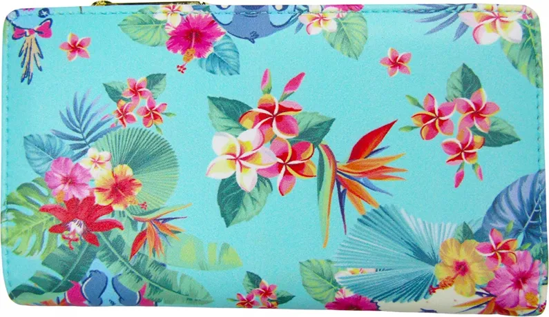 Portefeuille à rabat Mint Floral Impression Intégrale Loungefly