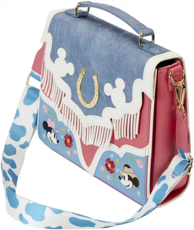Sac à bandoulière à Franges Western Mickey &amp; Minnie Mouse Loungefly
