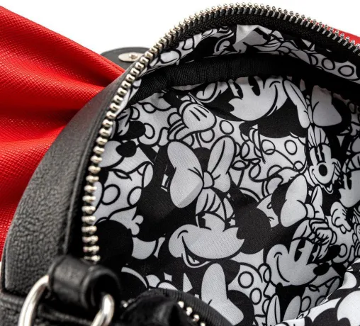 Sac à bandoulière à Pois Minnie Mouse avec Nœud Rouge Loungefly