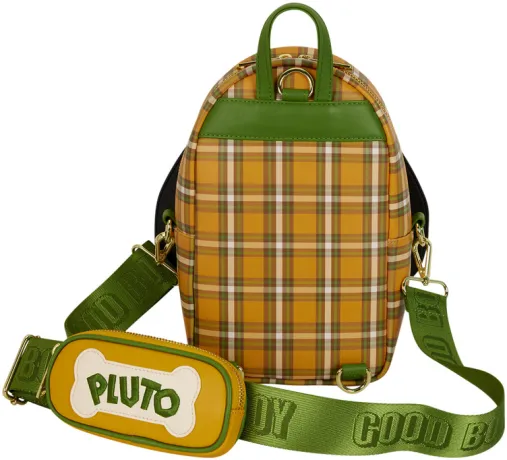 Sac à bandoulière avec Porte-monnaie Pluto 95ème Anniversaire Plaid Loungefly