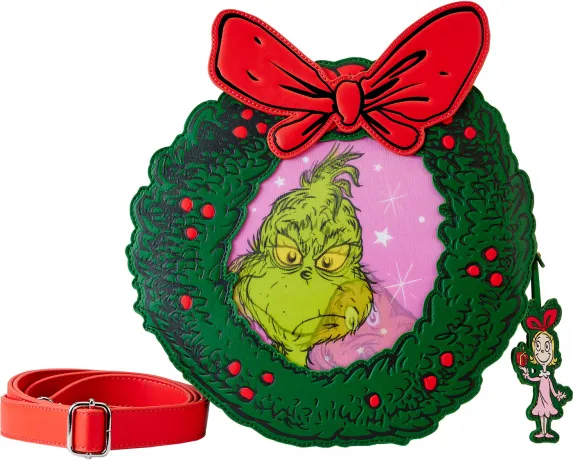 Sac à bandoulière Comment le Grinch a volé Noël ! Couronne Lenticulaire Loungefly