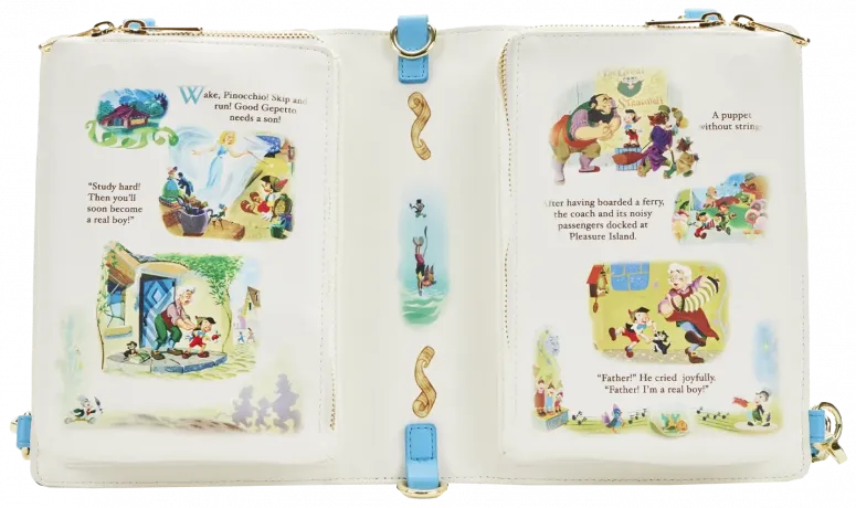 Sac à bandoulière convertible Livre Classique Pinocchio Loungefly