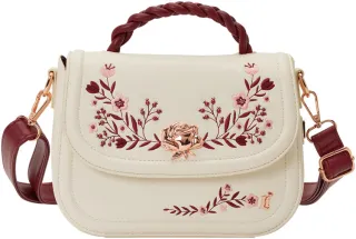 Sac à bandoulière Crème et fleurs rouges Loungefly