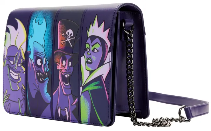 Sac à bandoulière Disney Villains dans le noir Loungefly