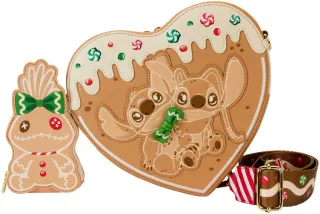 Sac à bandoulière en Cœur Angel &amp; Stitch pain d&#039;épices Parfumée Loungefly