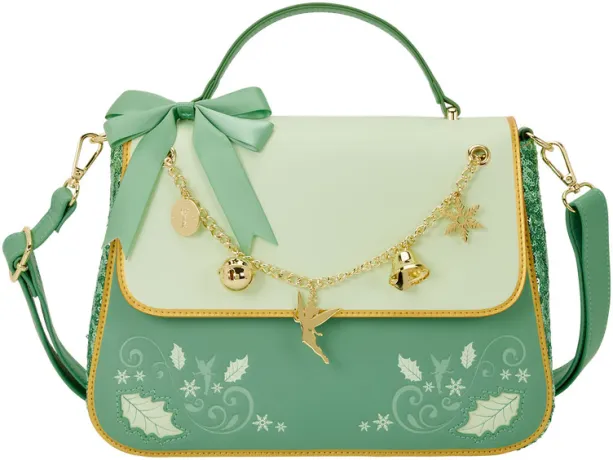 Sac à bandoulière Fée Clochette Noël Sequin Loungefly