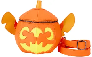 Sac à bandoulière Figural Tête de Stitch Citrouille Glow Loungefly