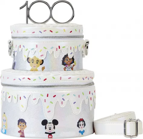 Sac à bandoulière Gâteau de Célébration Disney 100 ans Loungefly