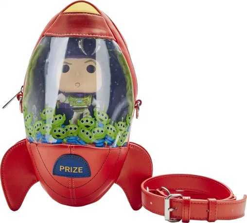 Sac à bandoulière Machine à Pince Fusée Pizza Planet Pop! by Loungefly avec Buzz l&#039;Éclair Funko Pop (Bundle) Loungefly