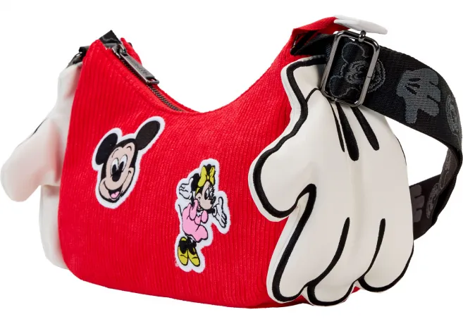 Sac à bandoulière Mickey et Minnie Mouse Gants Classiques Disney 100 Loungefly