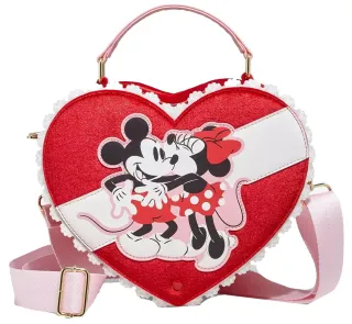 Sac à bandoulière Mickey &amp; Minnie Boîte Chocolats Saint Valentin Parfumé Loungefly