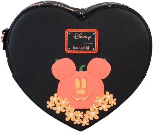 Sac à bandoulière Mickey &amp; Minnie Floral Fantôme Figural Cœur Glow Loungefly