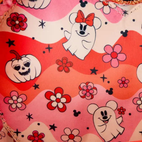 Sac à bandoulière Mickey &amp; Minnie Floral Fantôme Figural Cœur Glow Loungefly