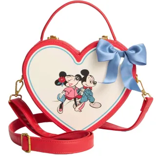 Sac à bandoulière Mickey &amp; Minnie Mouse Cœur Macy&#039;s Loungefly